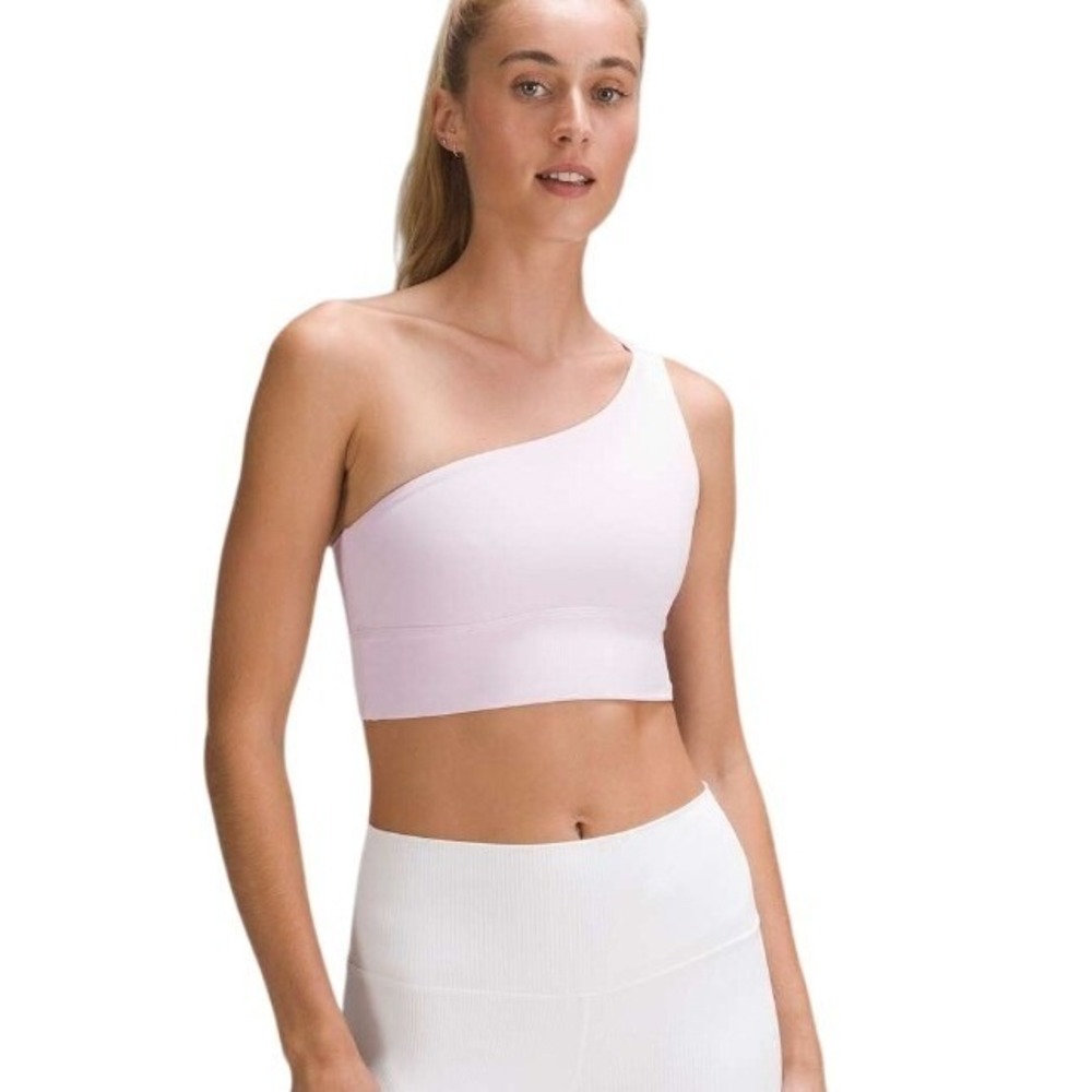 Lululemon Align Asymmetrical Bra Meadowsweet Pink Light Support A B Cup Size 6